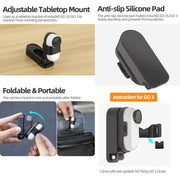 For Insta360 GO3 / GO 3S Sunnylife 360 Rotation Foldable Magnetic Mount (Black)