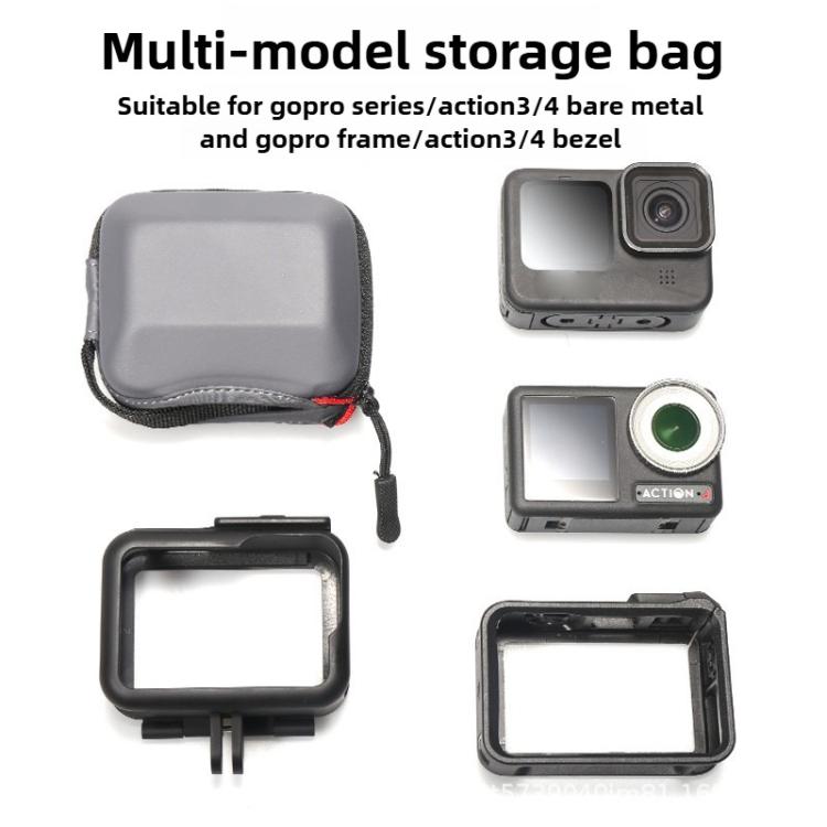 Portable Body Half Coverage Storage Box Bag for GoPro / DJI Action Camera (Grey)