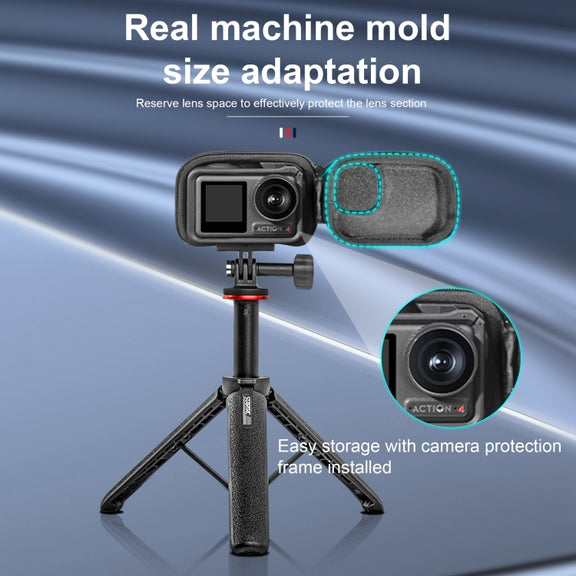 STARTRC Camera PU Carry Case For Insta360 GO3 / DJI Action 3 / 4 / 5 Pro (Black)