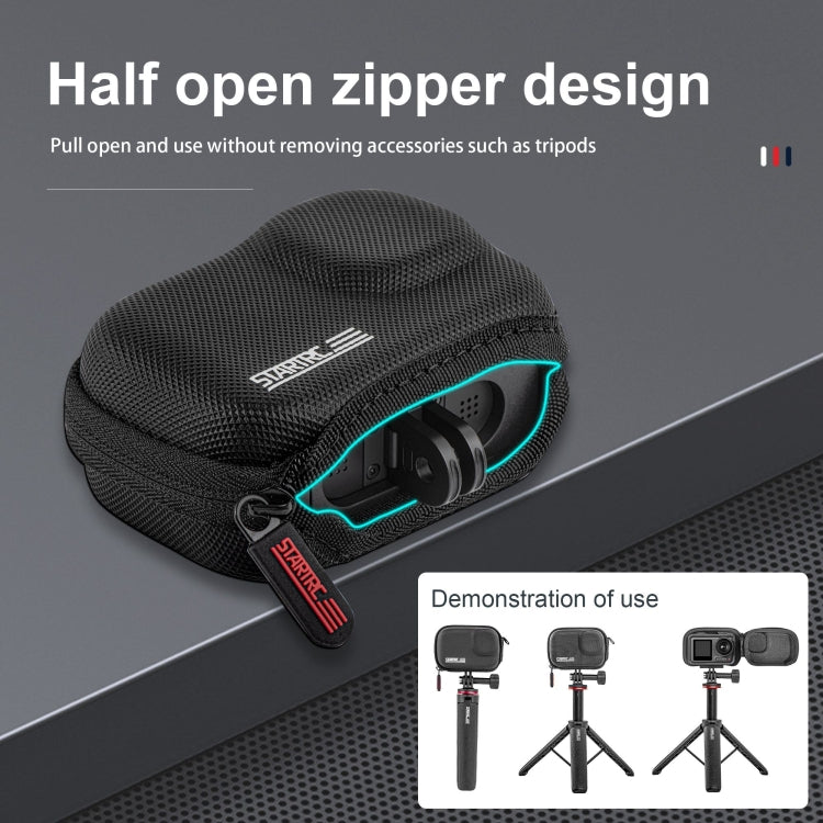 STARTRC Camera PU Carry Case For Insta360 GO3 / DJI Action 3 / 4 / 5 Pro (Black)