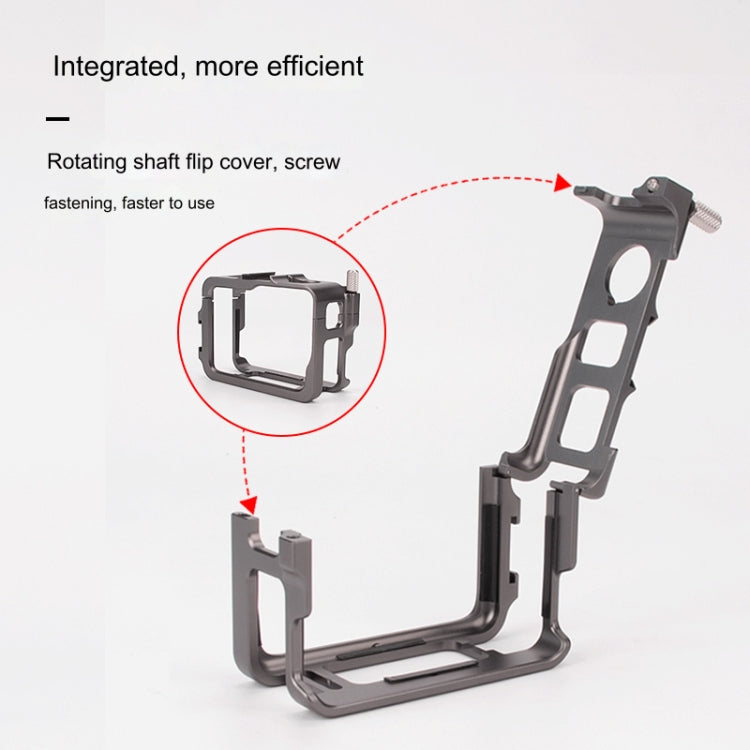 For Insta360 Ace Pro / Ace Aluminum Alloy Metal Rabbit Cage Frame (Grey)