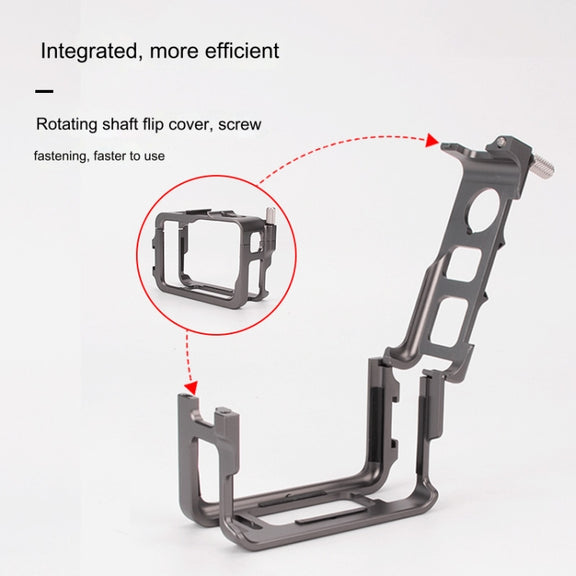 For Insta360 Ace Pro / Ace Aluminum Alloy Metal Rabbit Cage Frame (Grey)