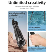 BEXIN RK294 Portable Collapsible Aluminum Alloy Camera Tripod (Black)