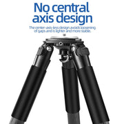 BEXIN ST402C Portable Collapsible Carbon Fiber Camera Tripod (Black)