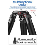 BEXIN ST402C Portable Collapsible Carbon Fiber Camera Tripod (Black)