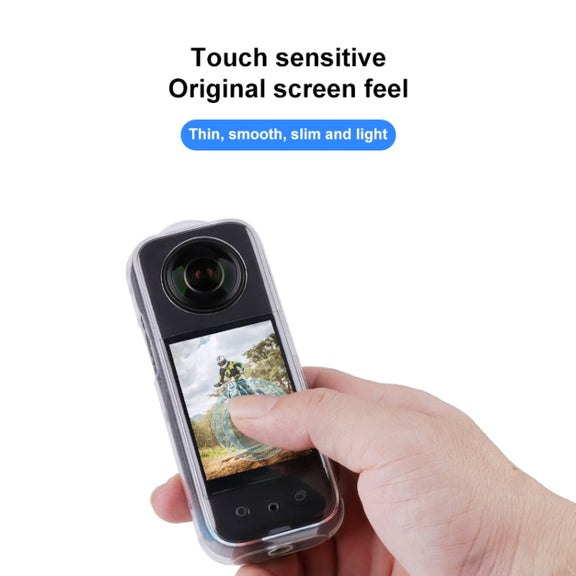 For Insta360 X3 Hollow Clear TPU Protective Case (Transparent)