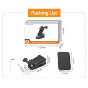 Sunnylife Stretchable Backpack Clip Rotatable Magnetic Mount Action Camera Holder Vlog Mount (Black)