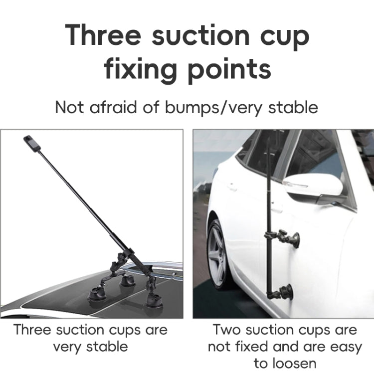 Dual-leg Car Suction Cup Mount with 1/4 inch Screw (Black)