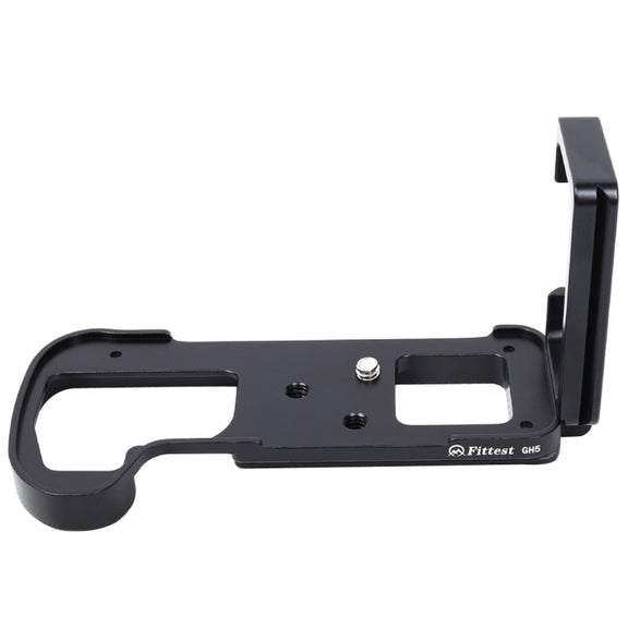 FITTEST LB-GH5 Vertical Shoot Quick Release L Plate Bracket Base Holder for Panasonic LUMIX GH5 Camera Metal Ballhead(Black)