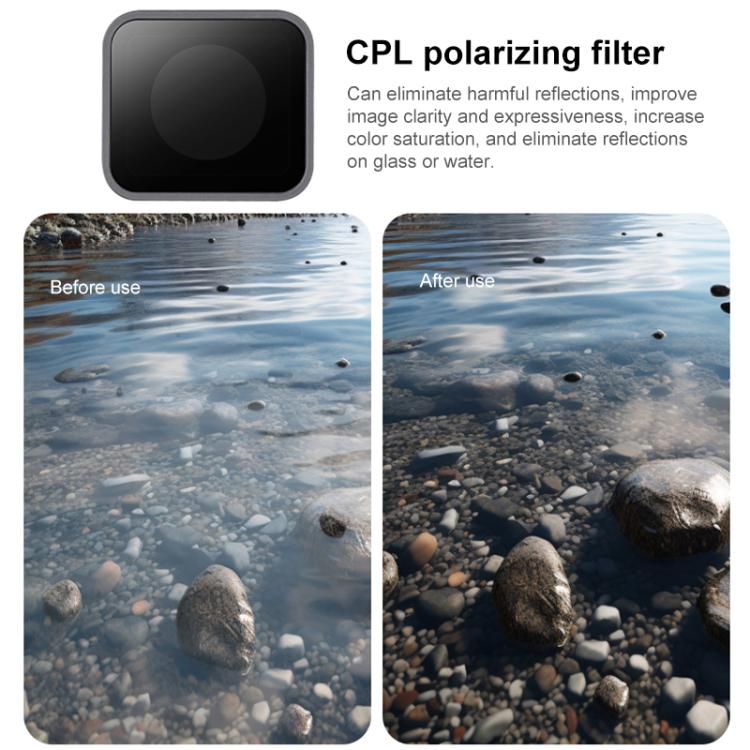 For GoPro HERO7 /6 /5 Protective Lens CPL Filter (Black)