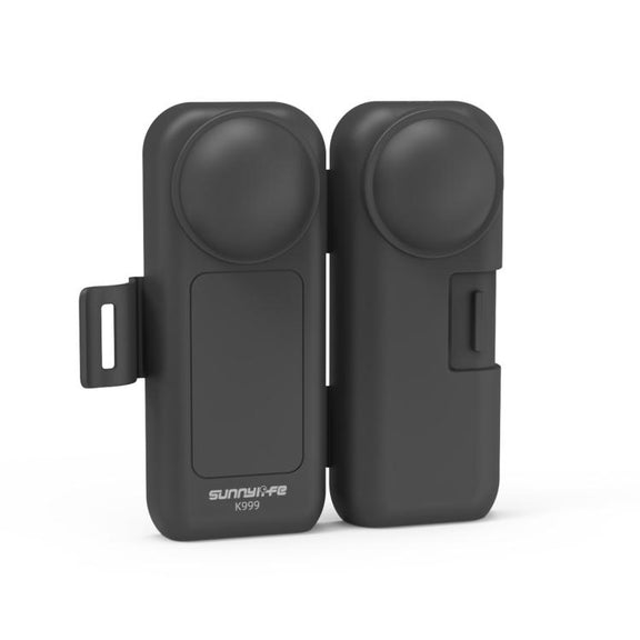 For Insta360 X5 / X4 Sunnylife Integrated Lens Screen Protective Cover Camera Case with Strap (Black)