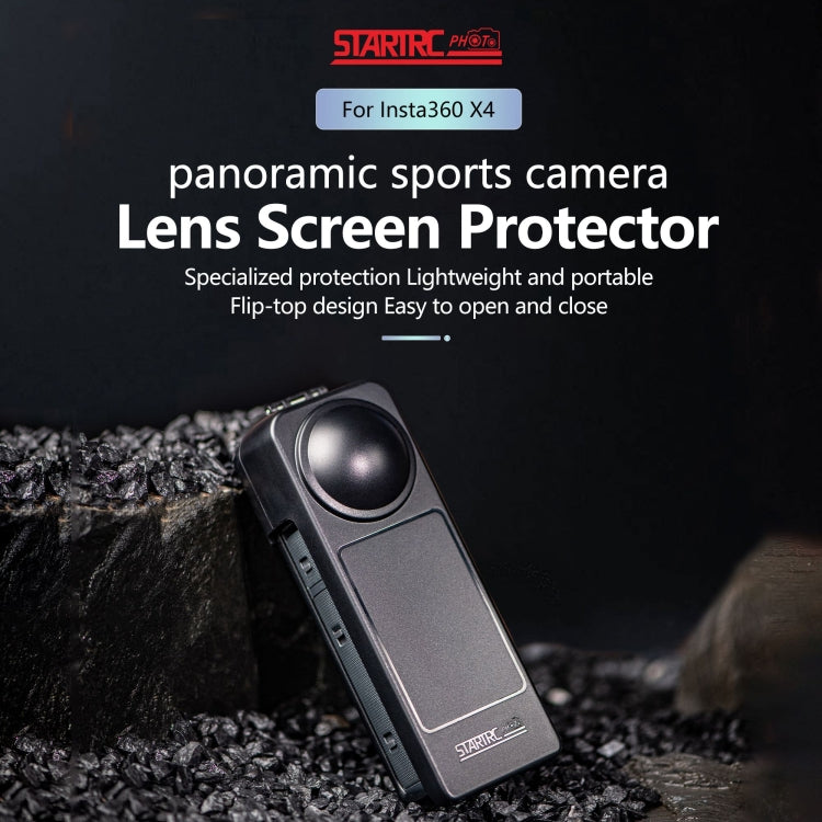For Insta360 X5 / X4 Screen Lens Protective Cover (Black)