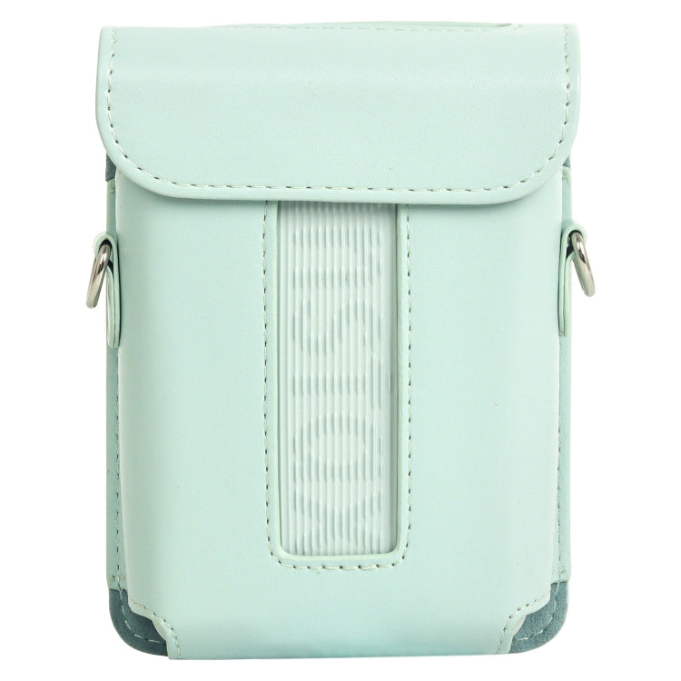 For FUJIFILM Instax mini Link 3 Full Body Leather Case Bag with Strap(Green)