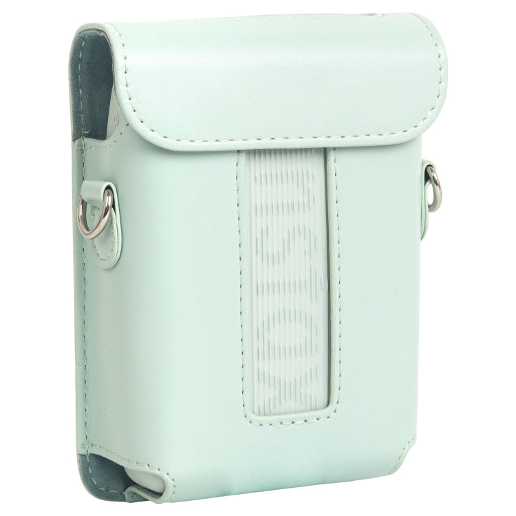 For FUJIFILM Instax mini Link 3 Full Body Leather Case Bag with Strap(Green)