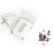 For FUJIFILM Instax mini Link 3 Full Body Leather Case Bag with Strap (White)