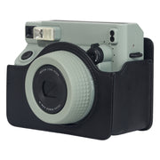 For FUJIFILM Instax WIDE 400 Full Body Leather Case Bag with Strap (Black)