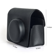 For FUJIFILM Instax WIDE 400 Full Body Leather Case Bag with Strap (Black)