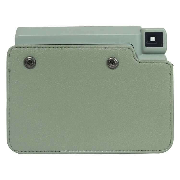 For FUJIFILM Instax WIDE 400 Full Body Leather Case Bag with Strap (Green)