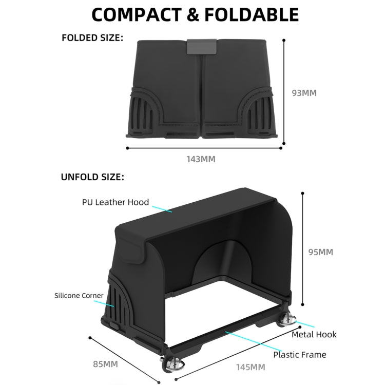 For DJI RC 2 Sunnylife ZG673 Remote Control Sunshade Hood Cover (Black)