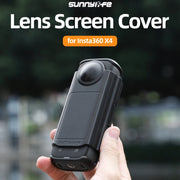 For Insta360 X4 Sunnylife Integrated Lens Screen Protective Cover (Transparent Black)