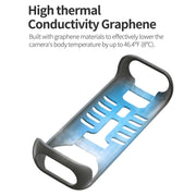 For Insta360 X4 Sunnylife Graphene Case High Thermal Conductivity Protective Case with Hand Strap (Black)