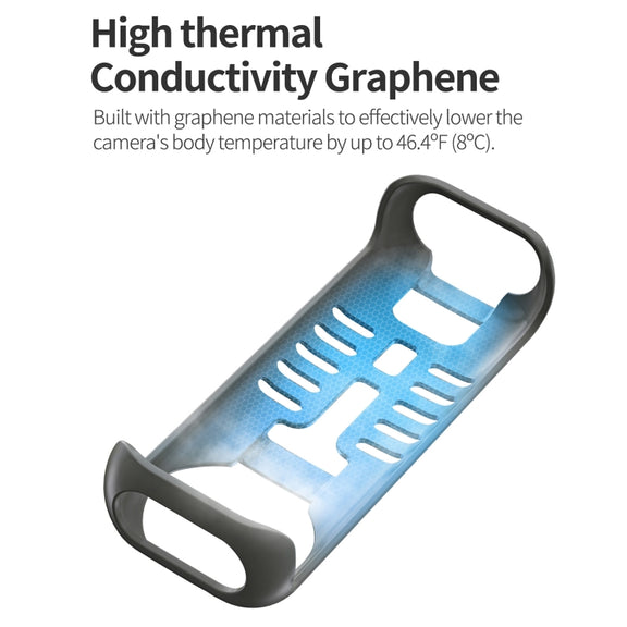 For Insta360 X4 Sunnylife Graphene Case High Thermal Conductivity Protective Case with Hand Strap (Black)