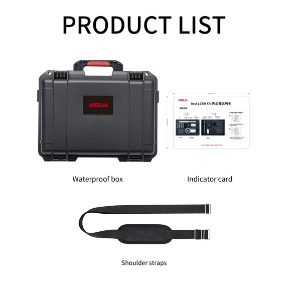For Insta360 X4 STARTRC Water-resistant EVA ABS Dual-layer Suitcase Storage Box (Black)
