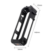 For Insta360 X5 Cold Shoe Carbon Fiber Texture ABS Plastic Protective Frame (Black)