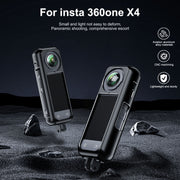 For Insta360 X4 Aluminum Alloy Metal Protective Cage Housing Frame (Black)
