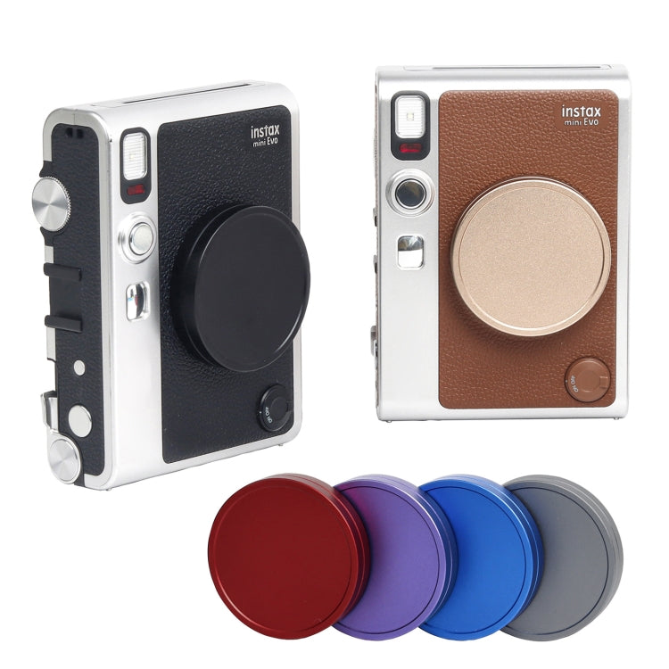 For FUJIFILM Instax mini EVO Camera Lens Cap Aluminum Alloy Protective Cover (Blue)