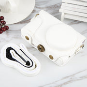 Full Body Camera PU Leather Case Bag with Strap for Samsung Galaxy Camera EK-GC100 / EK-GC110 / EK-GC200 (White)