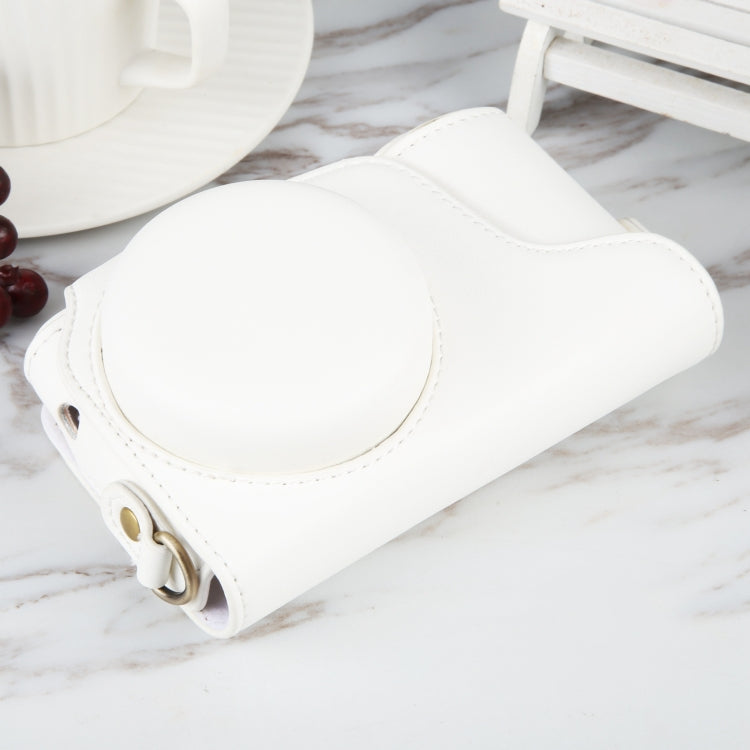 Full Body Camera PU Leather Case Bag with Strap for Samsung Galaxy Camera EK-GC100 / EK-GC110 / EK-GC200 (White)