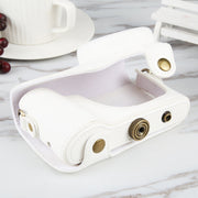 Full Body Camera PU Leather Case Bag with Strap for Samsung Galaxy Camera EK-GC100 / EK-GC110 / EK-GC200 (White)