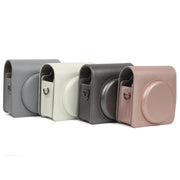 Pearly Lustre PU Leather Case Bag for FUJIFILM Instax SQUARE SQ6 Camera, with Adjustable Shoulder Strap(Black)