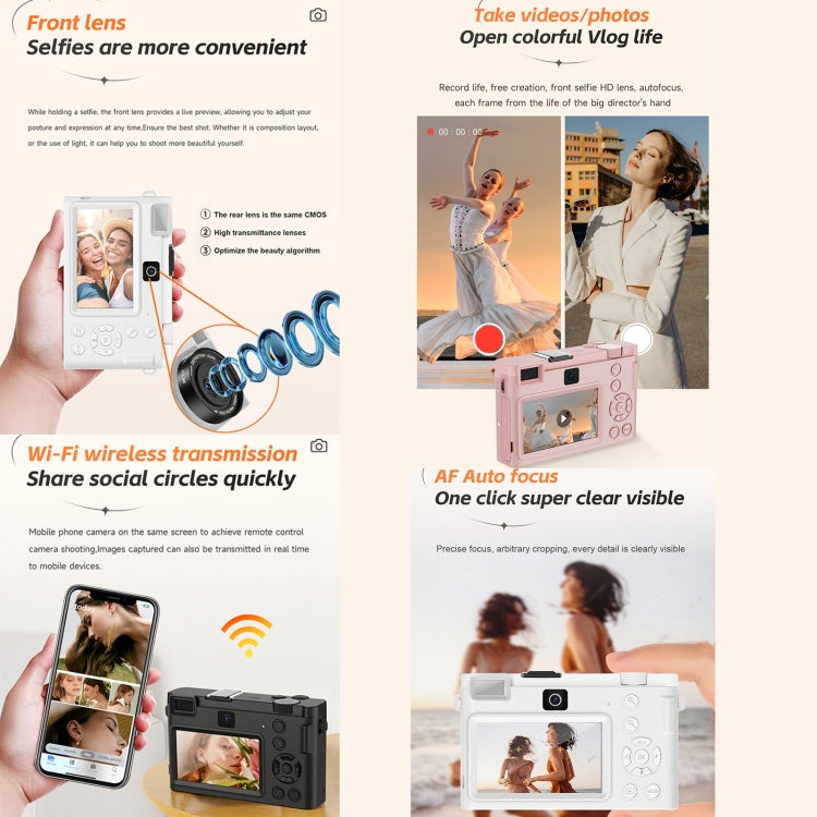 HDC-F01 3.0 inch 5K UHD Photography Digital Camera SLR Camera (Black)