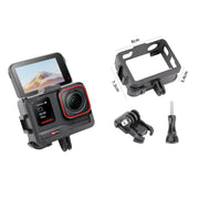For Insta360 Ace / Ace Pro PC Cage Expansion Adapter Frame with Dual Cold Shoe Bases (Black)