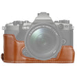 1/4 inch Thread PU Leather Camera Half Case Base for Olympus EM5 / EM5 Mark II (Brown) - free shipping - PMC TechLife - Order now!