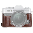 1/4 inch Thread PU Leather Camera Half Case Base for FUJIFILM X-T10 / X-T20 (Coffee) - free shipping - PMC TechLife - Order now!