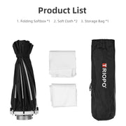 TRIOPO K65 65cm Speedlite Flash Octagon Parabolic Softbox Bowens Mount Diffuser for Speedlite