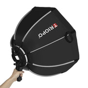TRIOPO KS65 65cm Speedlite Flash Octagon Parabolic Softbox Diffuser with Bracket Mount Handle for Speedlite