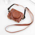 For Sony ZV-1F / ZV1M2 Full Body Camera PU Leather Case Bag with Strap (Coffee) - Leather Bag by PMC TechLife | Online Shopping South Africa | PMC TechLife | Buy Now Pay Later Mobicred
