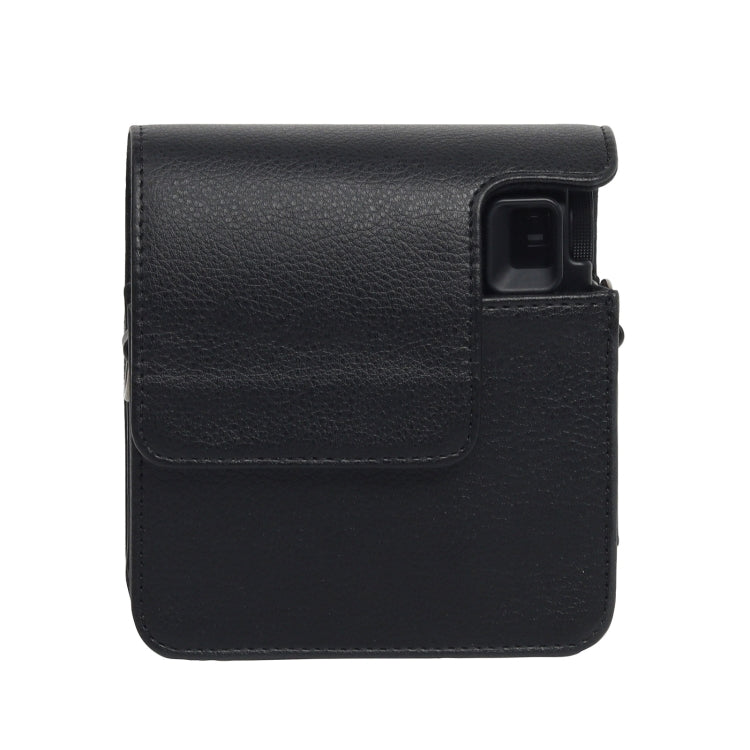 For Fujifilm Instax mini 99 Full Body Camera PU Leather Case Bag with Strap (Black)