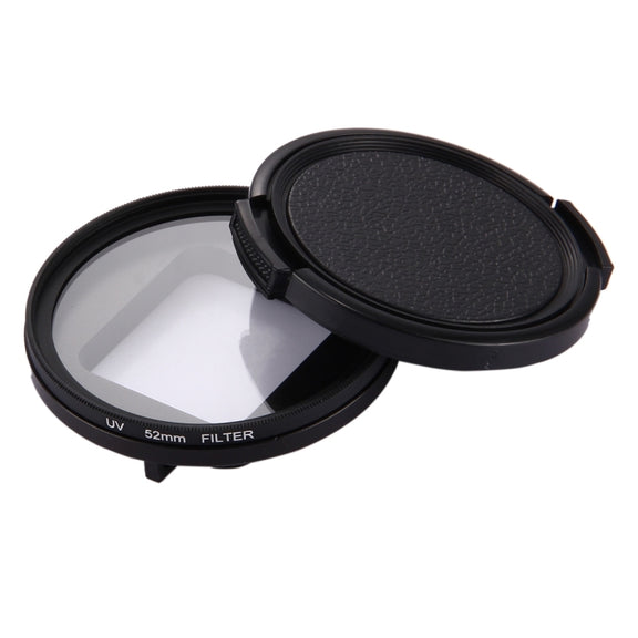 52mm 3 in 1 Round Circle UV Lens Filter with Cap for GoPro HERO7 Black/6 /5