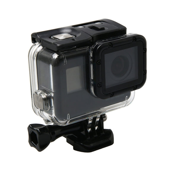 For GoPro HERO6 /5 Water-resistant Housing Protective Case + Hollow Back Cover with Buckle Basic Mount & Screw