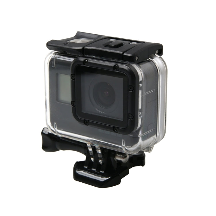 For GoPro HERO6 /5 Water-resistant Housing Protective Case + Hollow Back Cover with Buckle Basic Mount & Screw
