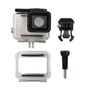 For GoPro HERO6 /5 Water-resistant Housing Protective Case + Hollow Back Cover with Buckle Basic Mount & Screw