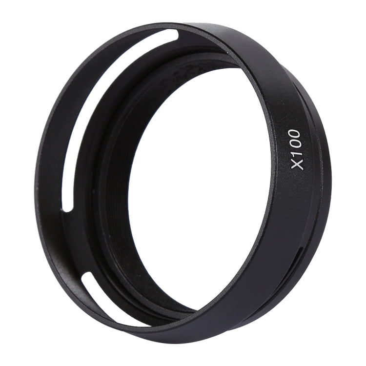 49mm Metal Vented Lens Hood for Fujifilm X100(Black)