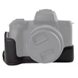 1/4 inch Thread PU Leather Camera Half Case Base for Canon EOS M50 / M50 Mark II (Black) - Half Case by PMC TechLife | Online Shopping South Africa | PMC TechLife | Buy Now Pay Later Mobicred