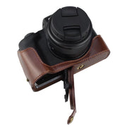 1/4 inch Thread PU Leather Camera Half Case Base for Canon EOS M50 / M50 Mark II (Black)