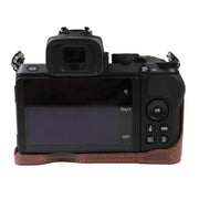 1/4 inch Thread PU Leather Camera Half Case Base for Nikon Z50(Black)